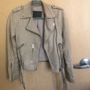 All saints Balfern plait (braided) suede jacket